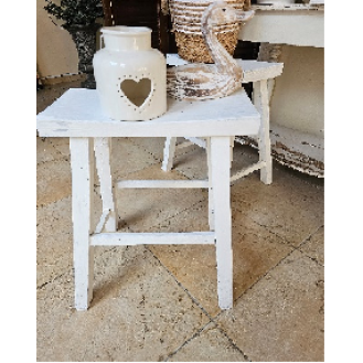 Wooden white stool