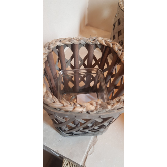 bamboo candle holder 