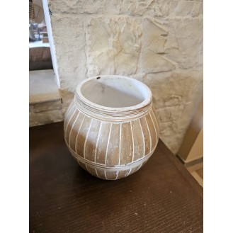 Beize Natural Colour Clay Vase in Jar Shape