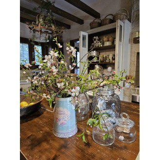 Country Style Tin Watering Can,soft colours, &quot;Flower Garden''