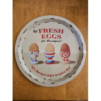 Retro Metallic Rounded Eggs Tray 