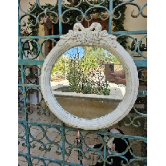 vintage white mirror